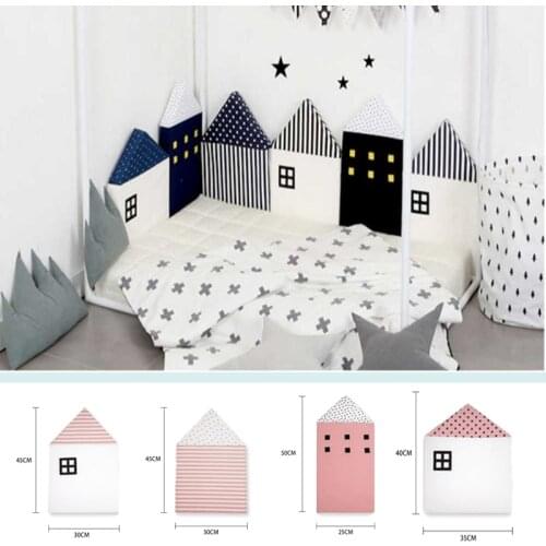 Baby Bed Bumper Little House Pattern Crib Protection Infant Cot Newborn Bedding Baby Bed Bedding Room Decoration Photo Props