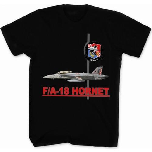 US Navy VFA-211 Checkmates Squadron F/A-18 Hornet Fighter T-Shirt. Summer Cotton O-Neck Short Sleeve Mens T Shirt New S-3XL