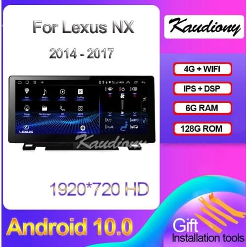 Kaudiony 10.25" Android 10.0 For Lexus NX 200t 300h Car DVD Multimedia Player Auto Radio GPS Navigation Stereo 4G DSP 2014-2017