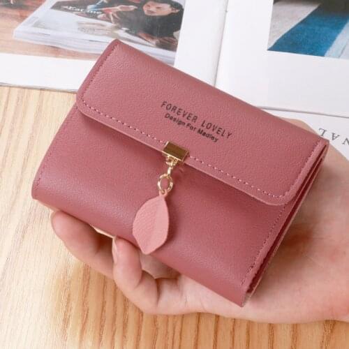 Short Women Wallets 2021 PU Leather Women Wallet Hasp Small Short Wallet Trend Coin Purse Ladies Card Bag For Women