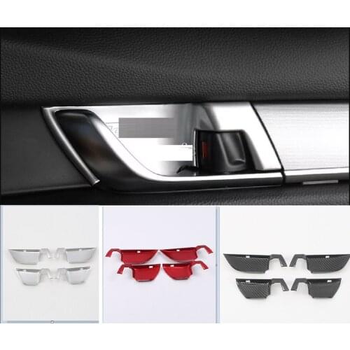 Stainless steel Inner Door Handle Bowl Cover For Honda Accord 2018 2019 2020 10th Carbon Fiber Color Style