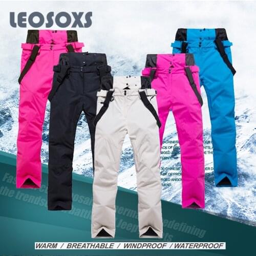 New Ski Pants Windproof Waterproof Alpine Ski Pants Breathable Snowsuit Warm Men And Women Snow Pants Snowboard Pants