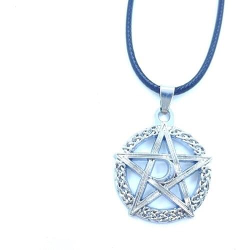 Trendy Retro Titanium Steel Womens Sweater Chain Necklace Mens Star and Moon Pendant Halloween Gift Fashion Jewelry