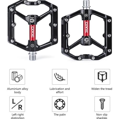 CXWXC 1 Pair Bicycle Pedals Aluminum Alloy Anti Skid Scratch Resistant High-Speed Bearing Pedals for Mountain Road Bike