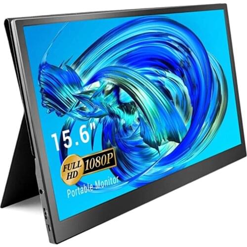 Portable Monitor - Eyoyo 15.6 inch USB C Monitor Full HD 1080P Second Screen Computer Display with 2 Full Function USB C & 1 Min