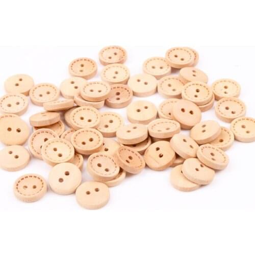 Round Wooden Sewing Buttons Boton Costura for Handmade Scrapbooking Craft and Clothing 30pcs 12mm MT0576