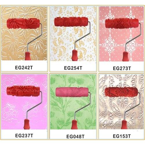 Free shipping 7"inch Pattern Paint Roller for Wall Decoration Paint tools flowers model Reliefs paint roller wall decoration