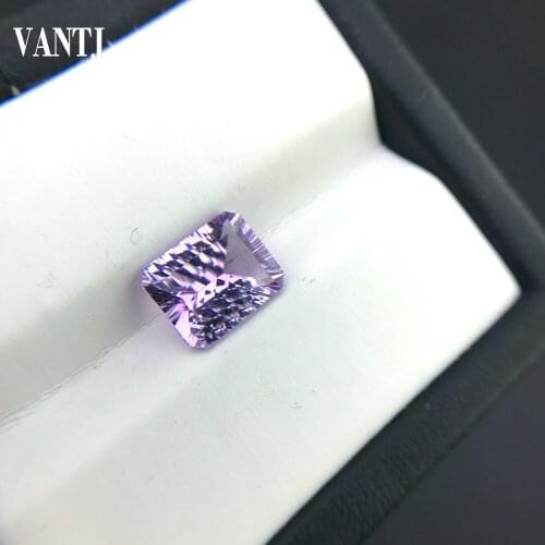 VANTJ Real Natural Amethyst Loose Gemstones for Women Silver Gold Diy Jewelry