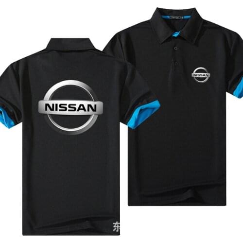 Brand for NISSAN Polo Shirt Men Cotton Short Sleeve Tee Shirts Mens Casual Summer Breathable Solid Color Polos shirt