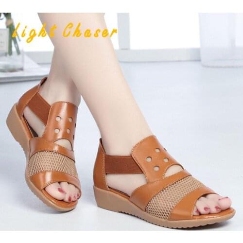 Platform Sandals Women Sandals 2021 Summer Chunky High Heels Female Wedges Shoes For Women Sandalia Feminina Flat Beach Sandals