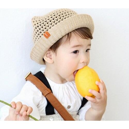 Baby Summer Hat Boys Girls Sun Beach Cap Kids Solid Beach Cap Baby Girls Straw Hat Baby Sun Cap Kids Accessories New