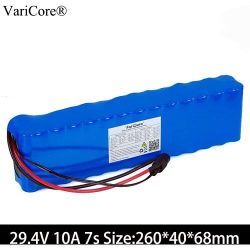VariCore 24V 10ah 18650 Battery 29.4V 10000mAh Electric Bicycle moped /electric/lithium ion battery pack +BMS protection
