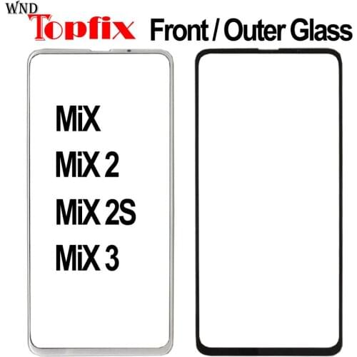 Outer Glass For Xiaomi Mi Mix 2 Front Glass Outer Glass screen Panel Glass Mi Mix 2s Outer Glass Mix 3 Outer Glass Front Glass