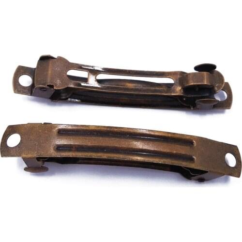 Antique Bronze 200pcs 50mm 60mm 70mm 80mm Metal Barrette Hair Clips Blank Settings Findings for Jewelry Making HBF18