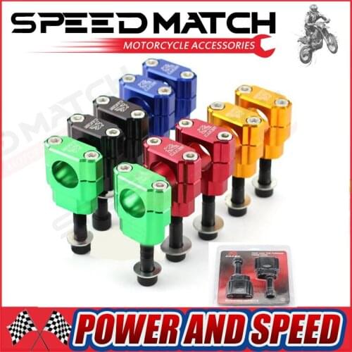 1-1/8" Billet HandleBar Fat Bar Mount Clamp Adapter 28mm Bar Clamps For Honda Kawasaki Dirt Pit Bike Motorcycle Motocross