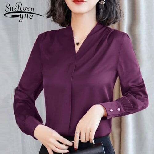 Womens Tops And Blouses Chiffon Blouse Shirt Long Sleeve Women Shirts Fashion Spring 2021 Plus Size Office Blouse Women 1779 50