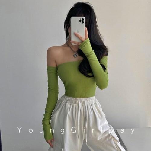 TVVOVVIN Women Hot Sexy Strapless Skinny Elasticity Open Navel Tops European Style Solid Color Sleeve Tube Top tees t shirt 1A56