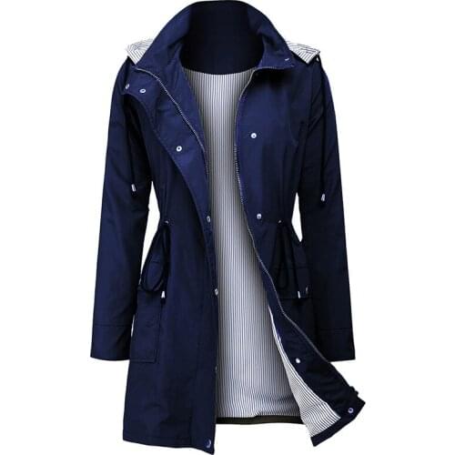 Trench Coat Womens 2021 Spring Autumn Hoodies Top Plus Size Slim Students Baseball Clothes Medium Length Windbreaker Coats