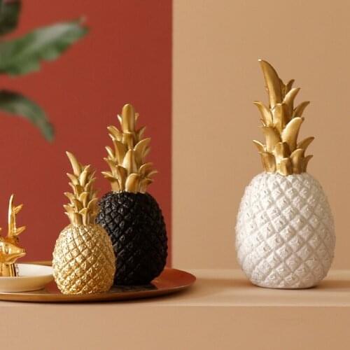 Gold Pineapple Modern Home Decoration For Living Room Cabinet Window Desktop Party Wedding Home Room Decoration Nordic Resin