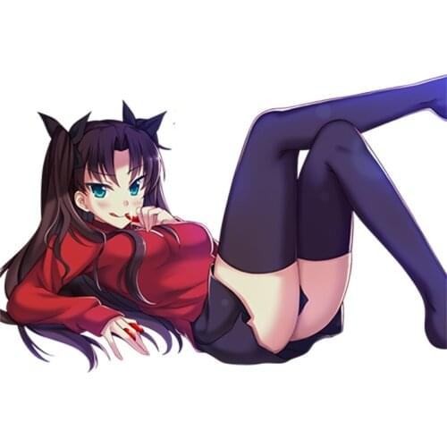 13cm x8cm Car Styling Super Sexy Girl Tohsaka Rin Graphic Car Stickers Motorcycle Car Decal