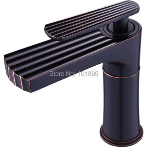 Brass Material Black Color Short and Tall 2 Models of Wash Basin Tap