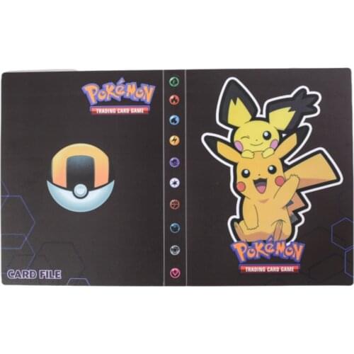 240pcs Game Album Pokemon Cartoon Pokemon Trading Cards Kid Charizard Collectible Book Loaded List Holder Capacity Binder Folder