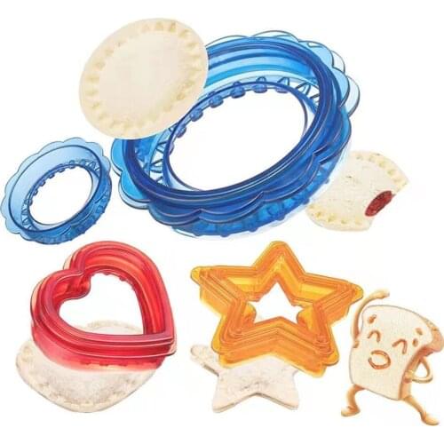 3Pcs Sandwich Cutter Mould Star Shape Pocket Sandwich Sealer Kids Lunch Maker DIY Bread Cake Biscuit Mold Baking Pastry Tools