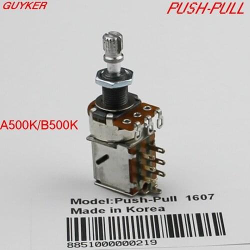 Alpha 500k Audio Taper Push/Pull Pot for Guitar/Bass Potentiometer A500K/B500K