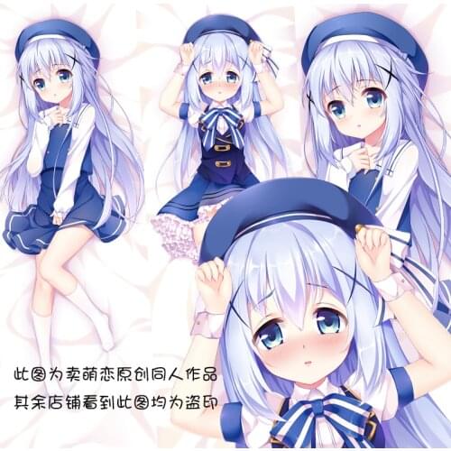 Anime Is the order a rabbit? Kafuu Chino Dakimakura Hugging Body Pillow Case Cover Japanese Game Pillowcase Cushion Bedding MML