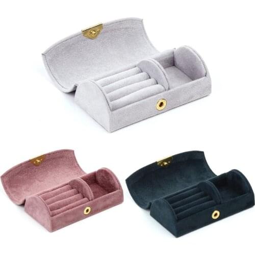 Arched Jewelry Box Beaded Velvet Travel Portable Jewelry Storage Bag Vaulted Waterproof Portable Durable Jewelry Storage