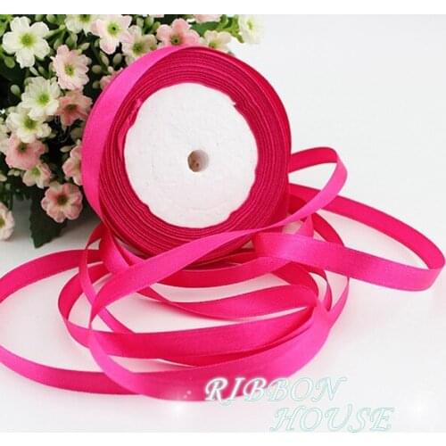25 yard Rose Silk Satin Ribbon 10mm Wide Party Home Wedding Decoration Gift Wrapping Christmas New Year DIY Material Supplies