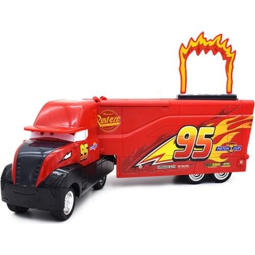 Disney Pixar Cars 3 Newest 29cm No.95 Lightning McQueen Mack Truck Uncle Plastic And Metal Model Toys Car Birthday Gifts For Kid