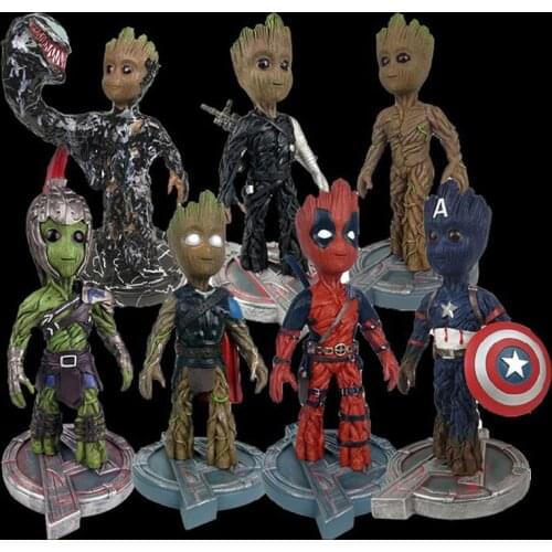 Marvel Tree Man Groot Action Figure Galaxy Guardians Avenger Legends Baby Toys Doll Model Articles Ornament The Thor Hulk Gift