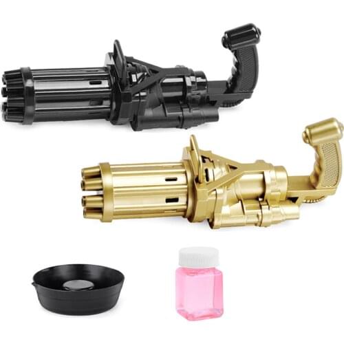 Electric Bubble Machine Safe Summer Cooling Fan Gatling Magic Bubble 2-in-1 Maker For Kids Toy Children Gift Indoor And Outdoor