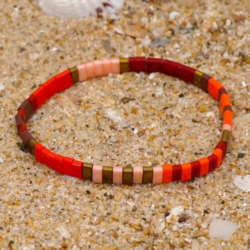 Go2Boho Tila Beads Bracelets for Women Simple Beaded Bracelet Jewelry For Girl Pulseras Femme 2021 Summer Jewellery Gift