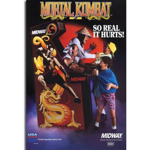 Hot Custom Mortal Kombat So Real it Hurts Silk Fabric Wall Poster Art Decor Sticker Bright