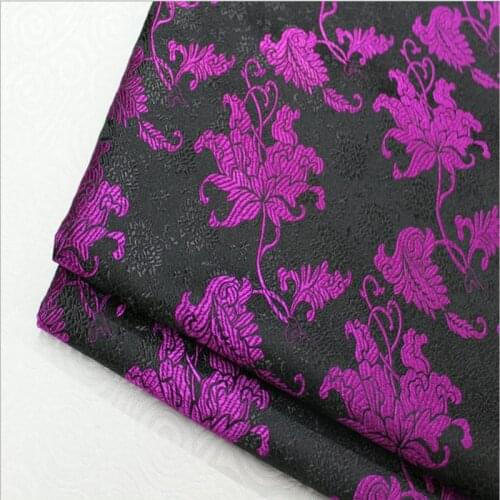 HLQON 75cm width satin yarn dyed brocade fabric for patchwork felt tissue dress children cloth cosplay coat bed sheet