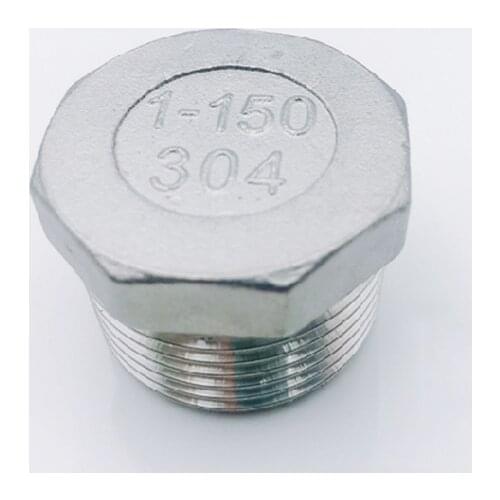 1/8" 1/4" 3/8" 1/2" 3/4" 1" 1-1/4" 1-1/2" BSP Male Thread 304 Stainless Steel End Cap Plug Pipe Fitting Connector
