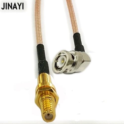 Microdot Compatible M5 Female to BNC Male Right Angle Connector 10-32 UNF Vibration Acceleration Sensor Test Pigtail RG316 Cable 1m 3m 5m 10m