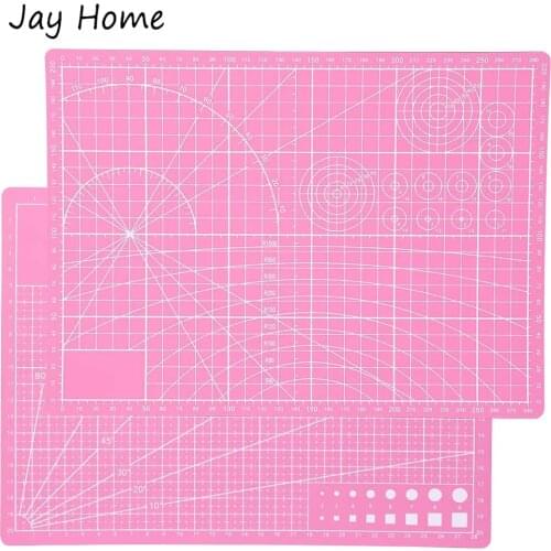 A4/A5 Size Self Healing Cutting Mat Double Sided Pink Cutting Mat for Fabric Leather Crafts DIY Quilting Sewing Cutting Tools