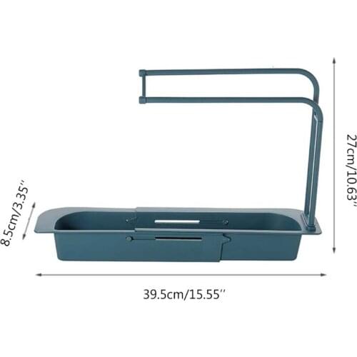 Multifunctional Sink Drain Rack Shelf Telescopic Basket Cup Bowl Sponge Holder