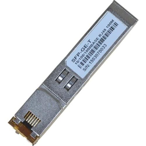 SFP Copper RJ-45 100m Compatible 1000BASE-T Transceiver Module Gigabit TX Port Optical Module Compatible most fiber devices