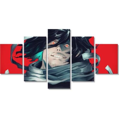 My Hero Academia Shouta Aizawa Prints Home Pictures Wall Art Modular Poster 5 Panel Painting On Canvas Living Room