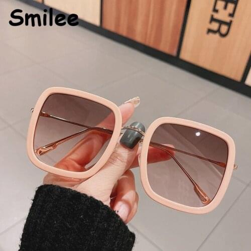 Fashion Pink Shades Oversized Square Sunglasses Women 2021 Brand Elegant Eyewear Big Frame Sun Glasses Female Summer Traveling