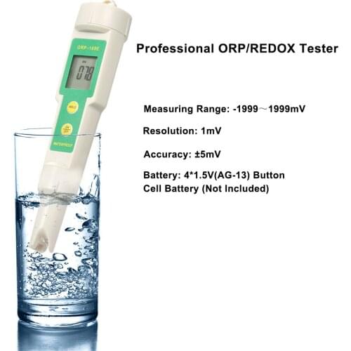 ORP/REDOX Meter Waterproof PH Meter Digital Redox Meter ORP Water Quality Detector Oxidation Reduction Potential Analyzer