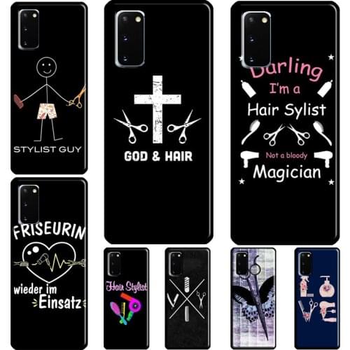Hair Stylist Hairdresser Phone Case For Samsung S10 Plus S20 FE S8 S9 S10e Note 9 Note 10 Note 20 Ultra S21 Ultra