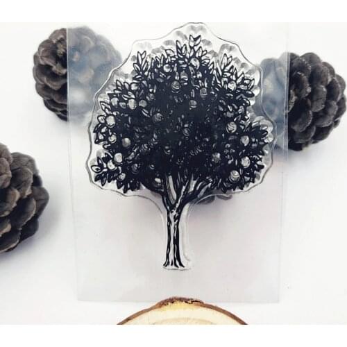 Peach Tree 1 Pcs Silicone Seal DIY Decorative Clear Stamp Scrapbooking Photo Album Transparent Rubber Stamp