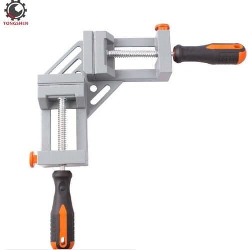 Right Angle Clamp Double Handle Aluminum Corner Clamp Right Angle Clip Clamp Tool Woodworking Vise Welding Clamp Holder