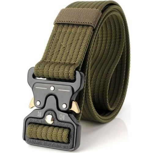 Tactical Military Belt Waist Nylon Belt with Metal Buckle Enhanced Version Tactical Belt Heavy Duty Hunting Accessories
