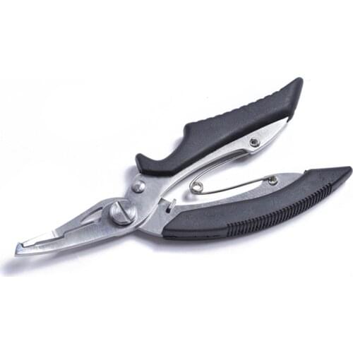 Fishing accessories small curved nose scissors fish hook remover fishing line cutter tool bag